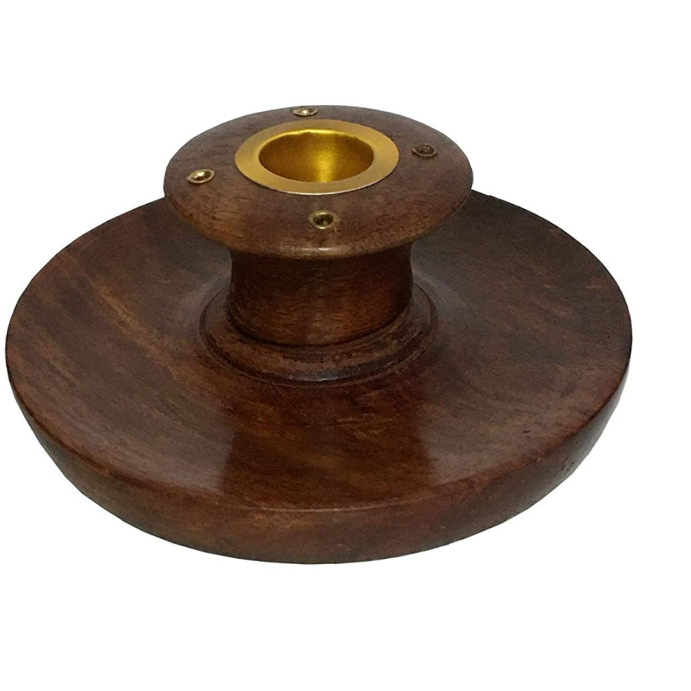 Wooden Coin Shape Incense Holder